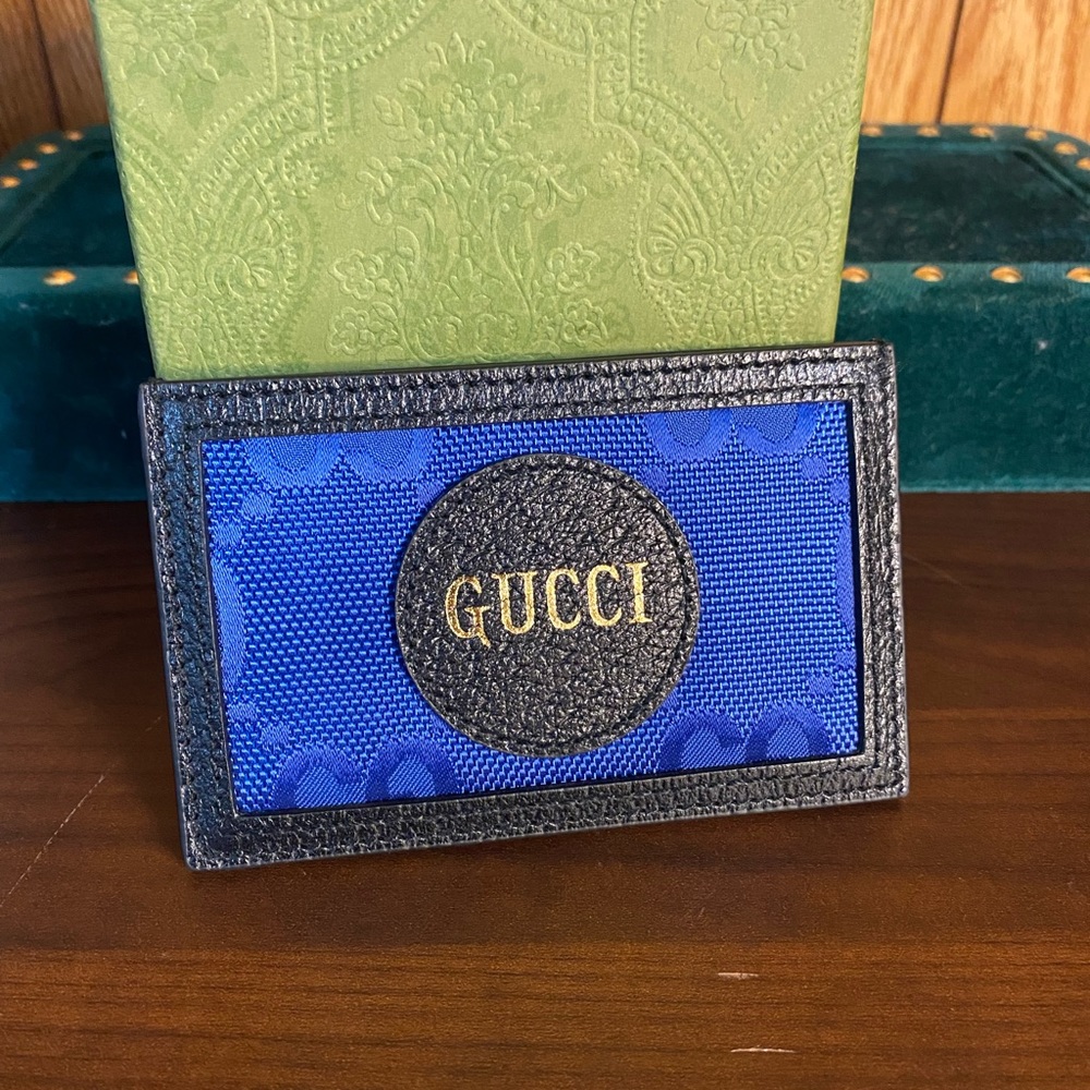 SOLD Blue Gucci card holder